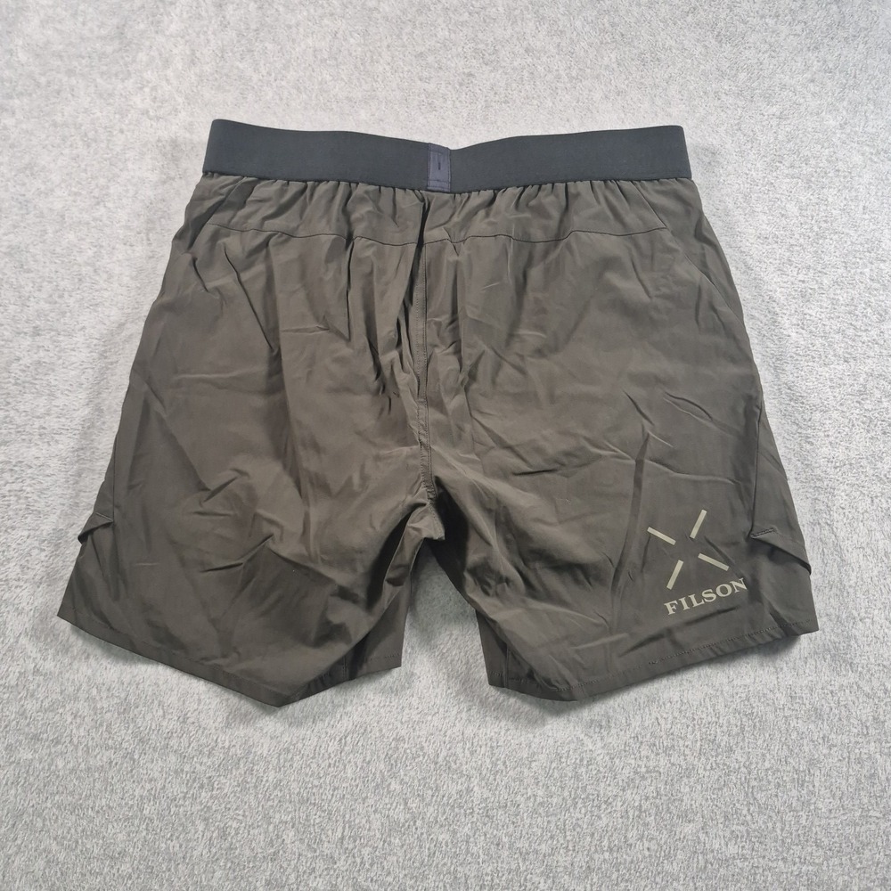 Filson x Ten Thousand 7" Tactical Shorts Mens Medium Green Lined Running - Picture 3 of 7